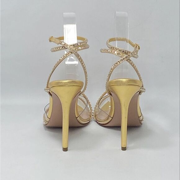 Andrea Wazen Leather & Crystal Pumps size 37.5 - Picture 8 of 14